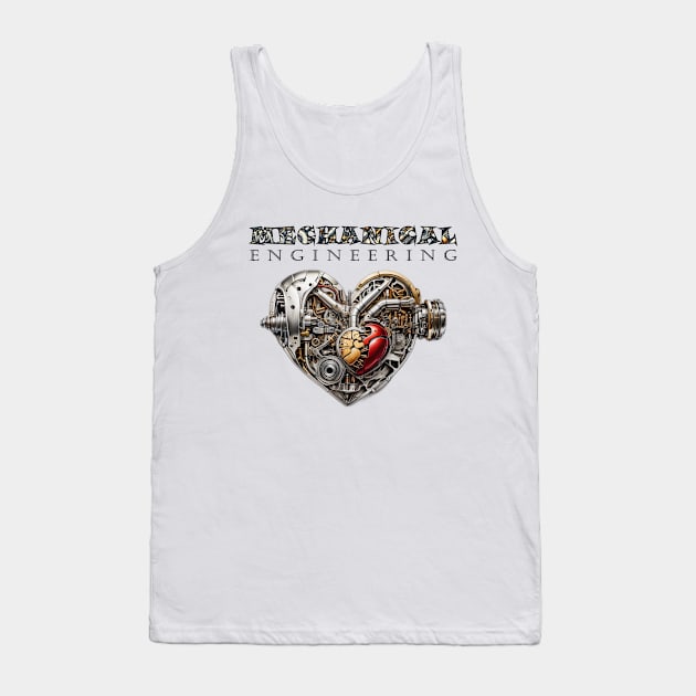 Mechanical Engineering - Heart Shape [Black Text Version] Tank Top by JavaBlend